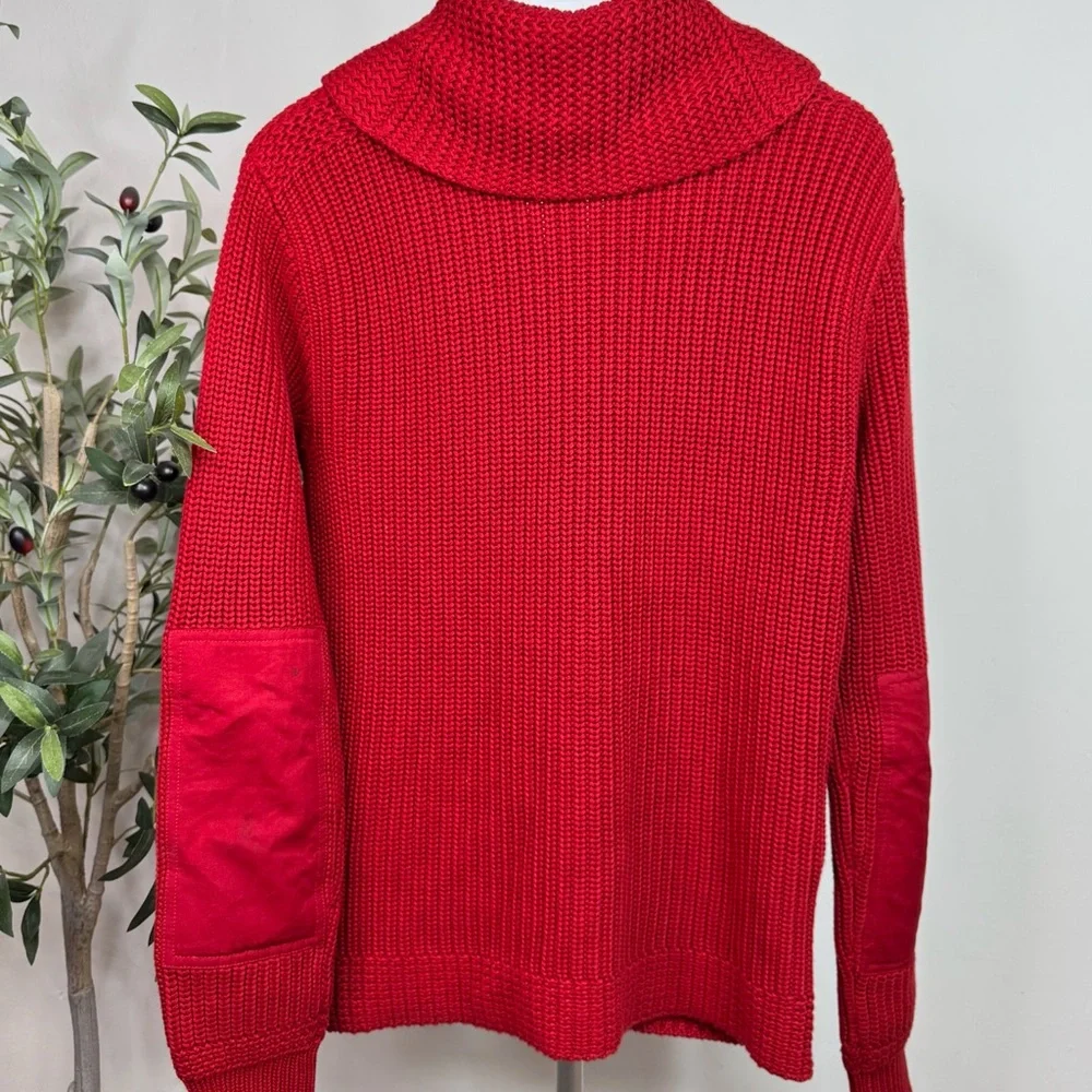 Polo Ralph Lauren Vibrant Red Cotton Cardigan Sweater sz Medium - Picture 4 of 7